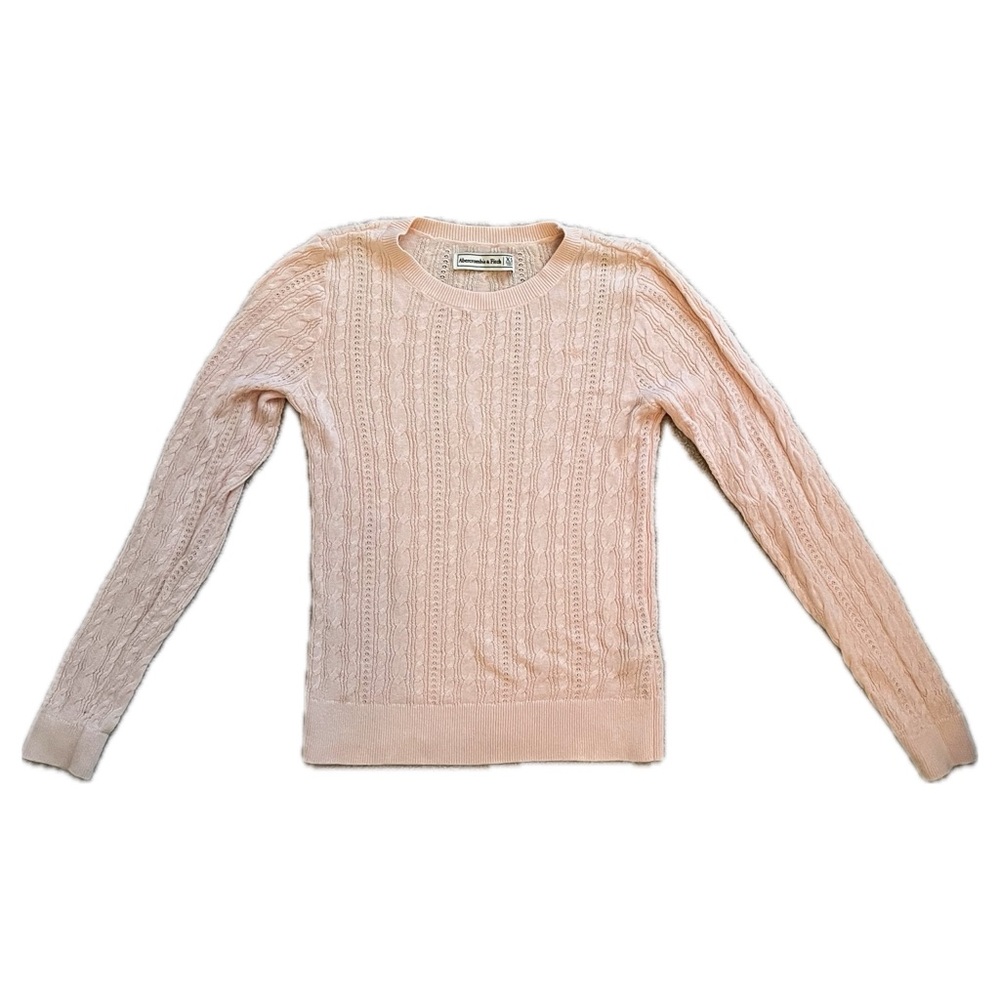Abercrombie & Finch Light Pink Cable Knit Sweater